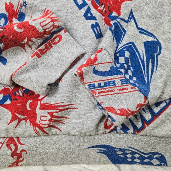 New Girl Order Sport Graphic Print Gray Hoodie size 8 Bad Sport We Bite - Picture 9 of 13